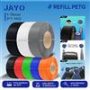 JAYO Filamento PETG JAYO 3.3KG per Stampante 3D, 1.75mm, Compatibile con Bambu Lab, Bobine Riutilizzabili Non Tossiche 1.1KG/Rotolo