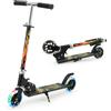 TENBOOM Monopattino TENBOOM per bambini dai 4 ai 7 anni, ragazzi e ragazze - Ruote con luci LED, monopattino a 2 ruote con manubrio regolabile e freno posteriore, carico massimo 50 kg