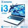 xia man Laptop Aziendale Xiaman 15.6" Intel Notebook PC Ultra Sottile Intel Core i3-6100U 16GB RAM 1TB SSD Computer per Ufficio e Studio Windows 11