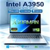 xia man Xiaman Notebook Ultra-sottile per Uso Professionale 14.1" Windows 11 Pro, Computer Portatile con Processore Intel Atom A3950, 12GB RAM, 1TB/2TB SSD, Notebook PC 1920*1080P per Ufficio e Studio