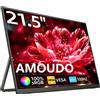 NONE Monitor Portatile Amoudo 21,5 Pollici 1080P 100Hz, Secondo Monitor Compatibile VESA, Schermo Largo