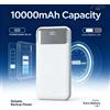 NONE Power Bank Compatto da 10000mAh con Ricarica Rapida 22.5W, Display Digitale, USB-A e USB-C, Batteria Esterna Portatile per Ricarica Telefono