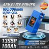 Ddadache Batteria ricaricabile al litio 48V 13S5P 100Ah 18650 con BMS intelligente integrato, utilizzata per motori di scooter elettrici da 250W-1000W + caricabatterie