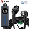 GONEO Caricatore EV Portatile Tipo 2 3,68 kW 16A, Caricatore Auto Elettrica con Spina Schuko, Doppio Monitoraggio Temperatura NTC, Protezione RCD, Corrente Regolabile e Timer