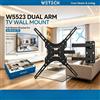 NONE Supporto da Parete a Doppio Braccio WETECH W5523, per TV da 14-55 Pollici, Capacità di Carico 50kg ±15° ° Inclinabile, compatibile con VESA, adatto per l'allestimento di una sala ricreativa,