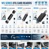 NONE Lettore di schede OTG USB Type-C, adattatore per schede di memoria SD e MicroSD, convertitore 2in1 3in1 per smartphone e laptop