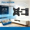 NONE Supporto per monitor a schermo piatto con giunto metallico WETECH W5522, staffa TV a doppio braccio completamente orientabile 14‑42 pollici, peso massimo 50 kg ±15 ° Supporto inclinabile VESA