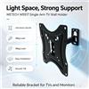 NONE Supporto da Parete per Monitor WETECH W5517, Braccio Singolo Articolato per TV 14‑42 Pollici, Peso Massimo 36kg ±60 ° Supporto inclinabile VESA 60x60‑200x200, ideale per camere d'ospiti strette,