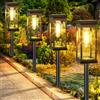 NONE 4 Pezzi di Luci Solari da Giardino Impermeabili e Luminose, Lampade LED a Risparmio Energetico per Illuminazione Notturna di Cortili, Giardini, Vialetti e Passaggi Pedonali