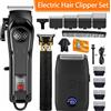 NONE Set Professionale per Taglio Capelli Uomo, Kit di Cura 3-in-1, Tagliacapelli Senza Fili con Pettine, Regalo Perfetto per Uomo, Display LED - Nero