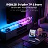 NONE WETECH Striscia LED RGB Impermeabile IP65 USB 5V DC12V SMD2835 5050 Nastro LED Flessibile con Telecomando, Luce di Sfondo per TV, Camera da Letto, Sala Giochi, Decorazione Casa, Opzioni 2M 3M 5M