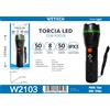 NONE Torcia LED di Emergenza WETECH 50 Lumen 50m IPX3 Impermeabile in ABS con Cordino 3x AAA