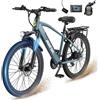 Aairsk Bicicletta elettrica da città Aairsk S800, batteria rimovibile da 36 V 13 Ah, bicicletta elettrica per adulti, motore da 250 W, 7 velocità, schermo LCD, pneumatici da 26 pollici, e-bike da montagna