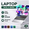 LenO Computer Windows 11 Pro da 14,1' con Intel Core I7 8650U, 16GB/32GB RAM, 512GB/1TB/2TB SSD, Laptop Portatile per Ufficio, PC