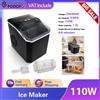 NONE Podofo Macchina per il Ghiaccio Portatile da Banco 15KG/24H Produzione Rapida di Ghiaccio Controllo Digitale Indicatori LED Mini Macchina per il Ghiaccio Portatile con Cestello e Paletta per Casa,