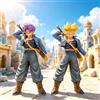 Bandai Dragon Ball Z Trunks: Action Figure con Teste Intercambiabili, Super Saiyan Future Trunks, Statuetta in PVC, Modellino da Collezione