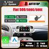 AUTOTOP Schermo Multimediale da 7 Pollici con Sistema Linux, CarPlay Wireless e Android Auto per Fiat 500 500C 500E Abarth 2007-2015, Radio Auto con Bluetooth, GPS, Navigazione, DSP, Touch Screen e Telecamera