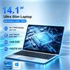 NONE Laptop Portatili 14.1'' Computer Portatile Intel Celeron J3355/3855U Laptop da Ufficio 12GB RAM 1TB SSD Laptop per Videogiochi Windows 11
