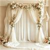Vacclo Arco per Palloncini in Metallo Dorato 1,5/2M, Struttura per Sfondo Matrimoniale, Arco da Giardino Riutilizzabile per Decorazioni di Compleanni, Baby Shower, San Valentino e Feste di Natale