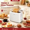 NONE Tostapane Elettrico per 2 Fette di Pane, 700W, 6 Livelli di Tostatura, Griglia Riscaldante, Vassoio Raccoglibriciole Rimovibile, Ideale per Piccole Cucine, 220‑240V