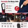 Torcia da Lavoro Impermeabile Antiscivolo con Gancio Retrattile e Magnete Posteriore, Lampada Portatile per Ispezioni Alimentata da 4 Batterie AAA, Luce da Lavoro LED a Doppia Modalità 2-in-1, 80lm