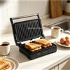 NONE Piastra per Panini Portatile da Uso Domestico, Potenza 1050W, Apertura a 180 Gradi, Superficie Antiaderente, Macchina Elettrica per Sandwich per la Cucina Quotidiana