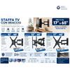 NONE Supporto da Parete per TV a Movimento Completo, Set di 3 Modelli, Supporti TV con Braccio Girevole, Inclinabile ed Estensibile per Schermi da 17-65 Pollici, Compatibile con VESA, Supporto TV in