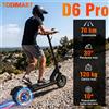 TODIMART Monopattino elettrico TODIMART D8, autonomia 70 km, batteria 48V 18Ah, monopattino elettrico pieghevole portatile, per tutti i terreni, ultra leggero, doppia sospensione con APP.