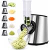 NONE Tagliaverdure Elettrico 5-in-1 da 500 W, Grattugia Elettrica da Cucina con 5 Lame Intercambiabili, Grattugia Elettrica per Frutta, Verdure e Formaggio, Grattugia per Formaggio
