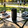 NONE Altoparlante portatile da esterno WR65 compatibile con Bluetooth, superficie in tessuto, LED RGB lampeggiante, abbinamento stereo TWS, ricarica rapida USB-C, scheda TF, ingresso AUX, radio FM, 4