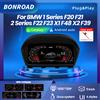 BONROAD 1920*720P Pannello Cruscotto Digitale LCD per BMW Serie 1 F20 F21, Serie 1 F22 F23, X1 F48, X2 F39 con CarPlay, Android Auto, Tachimetro, Display di Navigazione