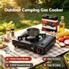 NONE Fornello a Gas a Singolo Bruciatore con Fiamma Regolabile 2.5KW con Borsa per il Trasporto, Consumo di Gas 100g/h per Campeggio, Picnic, Uso di Emergenza, Bombola del Gas Esclusa