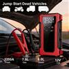 NONE Avviatore di Emergenza Portatile per Auto 12V con Compressore d'Aria, Potente Gonfiatore per Pneumatici, Pompa d'Aria 8000mAh 3200A, Avviatore Auto con Luce LED e Display Digitale