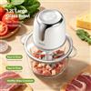 NONE WETECH W6318 Tritatutto Elettrico Ricaricabile USB‑C da 180W, Ciotola in Vetro da 1,2L, 4 Lame in Acciaio Inox, Batteria da 1500mAh, Tritatutto Wireless per Carne, Verdure e Aglio, Frullatore per