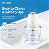 NONE WETECH W6317 Tritatutto Elettrico per Aglio e Verdure 300W 750ml 4 Lame in Acciaio Inox Controllo a Pulsante Singolo AC 220‑240V Tritacarne per Uso Domestico