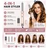 NONE Strumento Professionale per lo Styling dei Capelli 4-in-1 da 1200W, Spazzola ad Aria Calda con Accessori Intercambiabili per Tutti i Tipi di Capelli