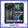 DOOGEE V50 Smartphone Rugged 52GB+512GB MediaTek Dimensity 8300 Fotocamera 200MP Batteria 11000mAh Ricarica Rapida 66W Display 6.78" FHD+ 120Hz Android 16 Luce Atmosferica