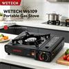 NONE WETECH W6109 Fornello a Gas Butano Portatile Compatto da 2,5KW, Bruciatore Singolo, Consumo 100g/h, Fiamma Regolabile, per Picnic, Campeggio, Emergenze, con Custodia per il Trasporto, Bombola del Gas