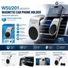 NONE Supporto Magnetico Universale per Telefono da Auto WSU201, Supporto Compatto per Bocchette dell'Aria, Rotazione a 360° ° Supporto regolabile per smartphone con piastre metalliche