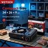 NONE WETECH W6109 Fornello a Gas Butano da Esterno 2.5KW, Bruciatore Singolo, Flusso di Gas 100g/h, Fiamma Regolabile, Piano Cottura con Borsa per il Trasporto, Ideale per Campeggio, Escursionismo, Viaggi,