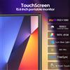 NONE Monitor Touch Screen Portatile Amoudo 15.6 Pollici 1920x1080P 60HZ, Secondo Schermo FHD Sottile con Type-C e Mini HDMI, Monitor USB Estensibile