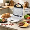 NONE WETECH W6107 Griglia Elettrica a Contatto 1400W con Piastra Antiaderente, Pressa per Panini, Macchina per Sandwich, Griglia per Bistecche e Hamburger, Barbecue Domestico 220‑240V