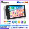 Podofo Autoradio 7 Pollici 2 Din MP5 Lettore Multimediale Video con Supporto Bluetooth, Radio FM, Telecamera Posteriore, Mirrorlink Bluetooth, USB, AUX-IN