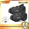 FreedConn Auricolare per Casco Moto con Intercom, DVR, Bluetooth, Impermeabile, Trasmissione Dati WiFi, Controllo tramite App, Condivisione Musica