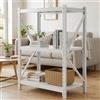 NONE Scaffale Metallo Bianco 3 Ripiani Regolabili, Scaffalatura Resistente Montaggio Facile Senza Bulloni, 80cm*30cm*150cm