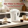 NONE Bollitore Elettrico in Plastica da 1L, 1000W, Spegnimento Automatico, Bollitore d'Acqua AC 220-240V, Portatile per Uso Domestico