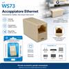 NONE Adattatore Ethernet RJ45 Femmina-Femmina, Estensore di Cavo di Rete in Linea, Connettore LAN Plug and Play per Router, PC, Laptop, Switch, Modem