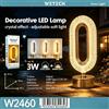 2026 NUOVO Set di Luci Notturne a LED in Cristallo, Ricaricabile USB, 3W, Regolabile, Luce Calda/Fredda, Luna/Stella, Base Ovale Dorata, Decorativa per Camera da Letto e Soggiorno