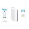 NONE Power Bank Compatto Tascabile, Batteria Esterna ad Alta Capacità, Caricabatterie Portatile per Uso Quotidiano