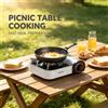 NONE Fornello a Gas Portatile da Campeggio W6405 2.5KW con Fiamma Regolabile e Borsa per il Trasporto, Ideale per Preparazione Pasti all'Aperto e Backpacking